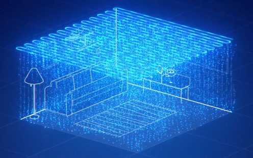 HVAC ceiling cooling panels animated explainer style | Pipelife