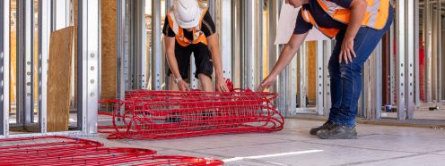 Prefab underfloor heating pilot in Lutjebroek